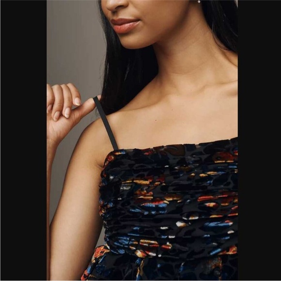 Anthropologie x Hutch, The Mabel, Velvet, wide-leg jumpsuit. Size Medium - Picture 2 of 7